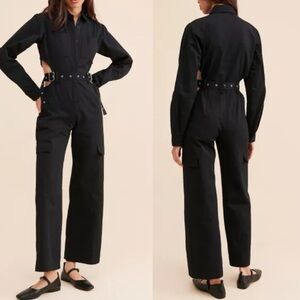 The Ragged Priest Midnight Cutout Coveralls size 12 in black